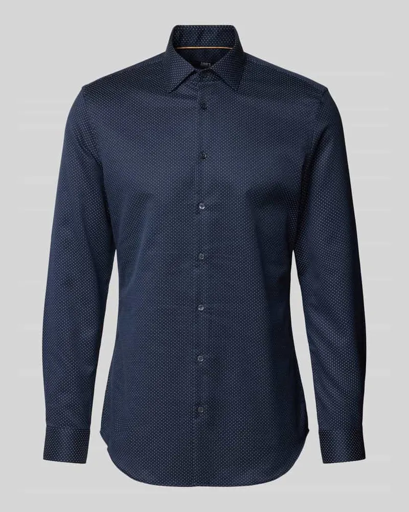 JAKE*S Super Slim Fit Businesshemd aus Two Ply mit Kentkragen 
