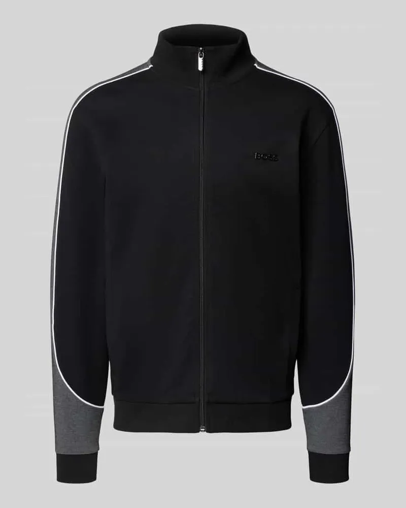 HUGO BOSS Regular Fit Sweatshirt aus Baumwoll-Mix Black