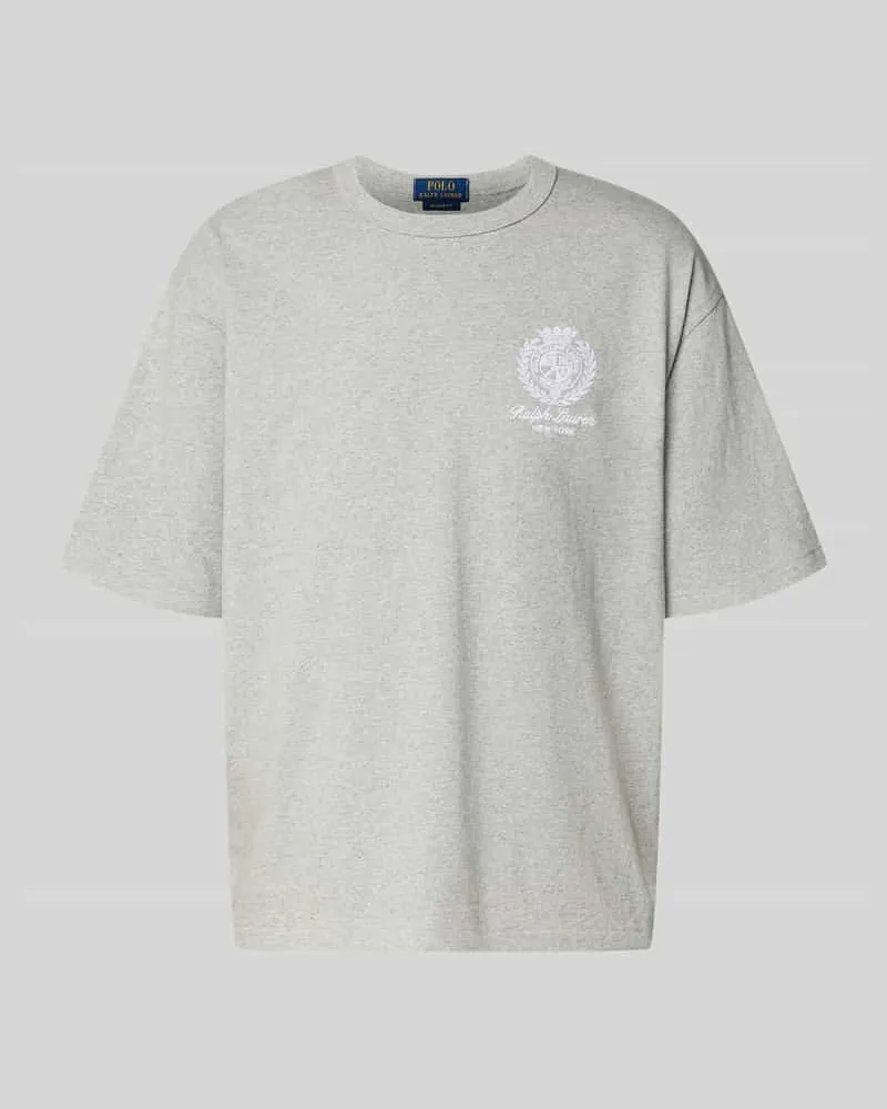 Ralph Lauren Relaxed Fit T-Shirt aus reiner Baumwolle Mittelgrau
