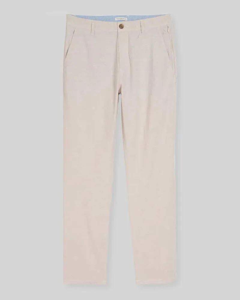 Tom Tailor Regular Fit Chino aus Leinen-Baumwolle-Mix Beige