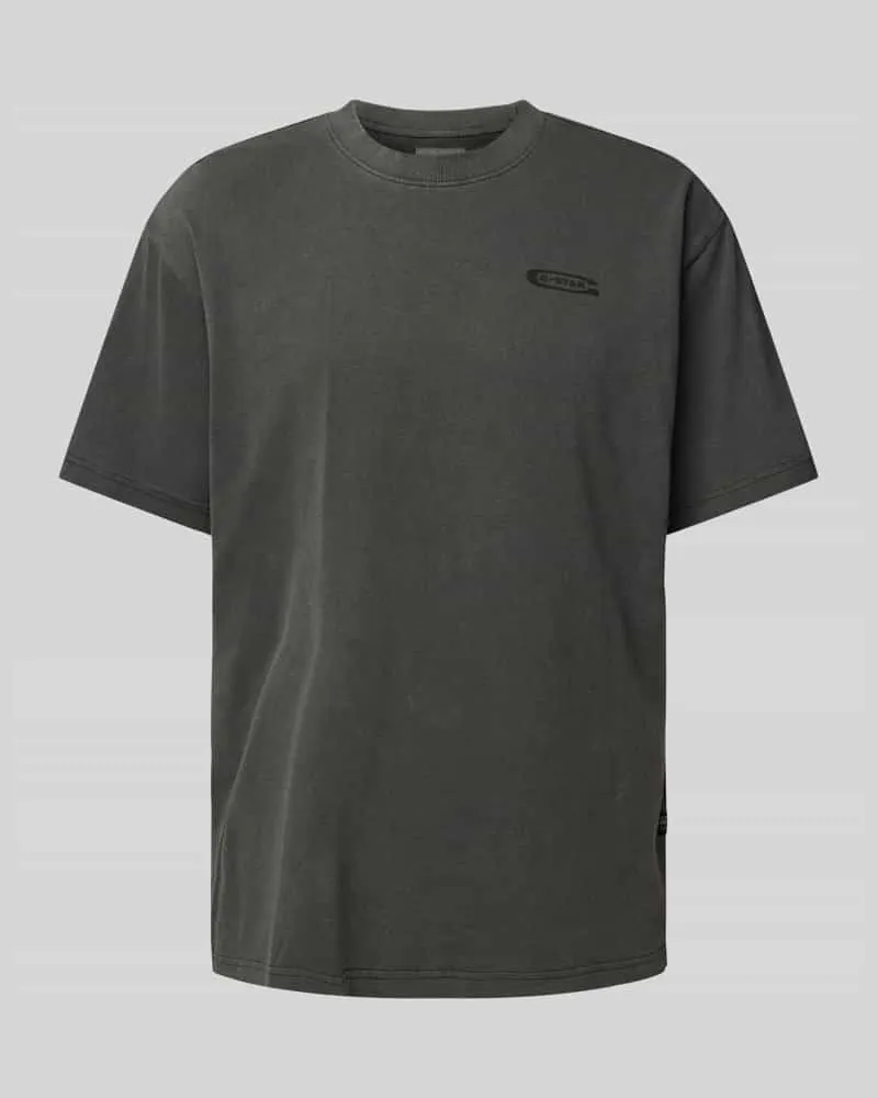 G-STAR RAW Loose Fit T-Shirt mit Label-Print Black