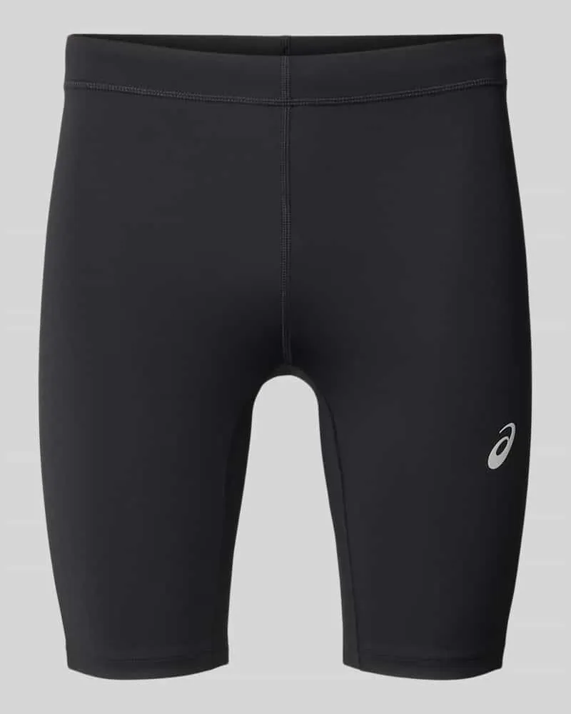 Asics Slim Fit Radlerhose mit Logo-Print Modell 'Core Black