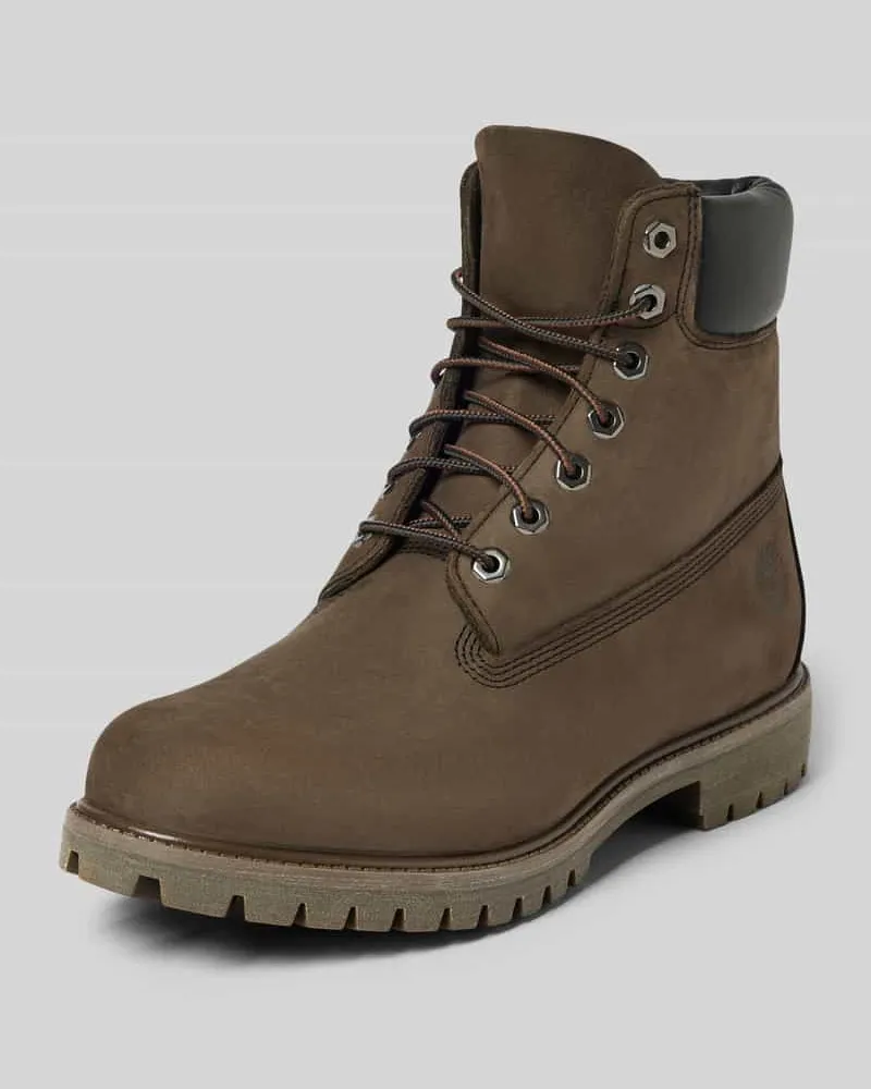 Timberland Boots aus echtem Leder mit Label-Prägung Dunkelbraun