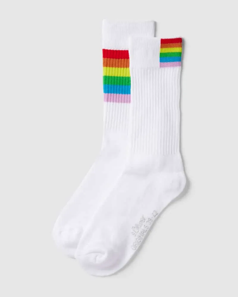 S.Oliver Socken mit Kontraststreifen im 2er-Pack Weiss