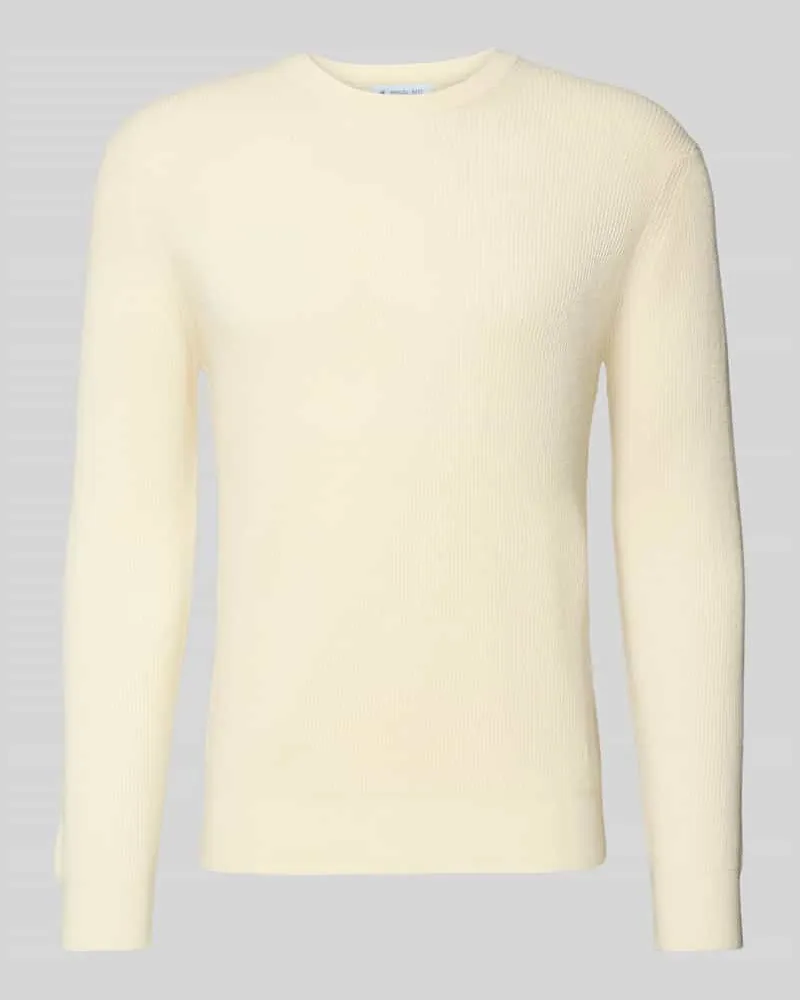 Manuel Ritz Strickpullover mit gerippten Abschlüssen 
