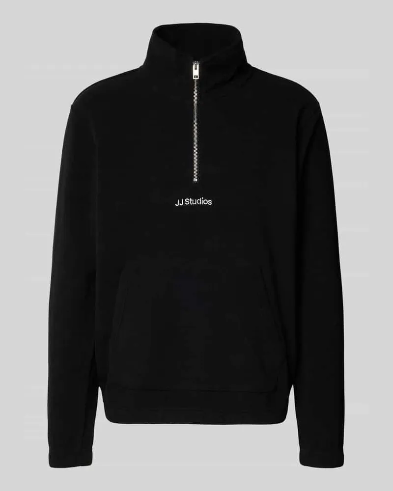 Jack & Jones Fleecepullover mit Känguru-Tasche Modell 'SOHO HALFZIP FLEECE 