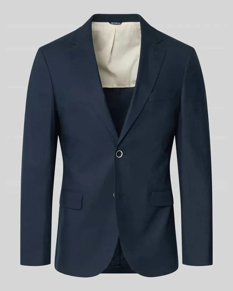 McNeal Sakko aus Leinen-Mix mit Pattentaschen Marine