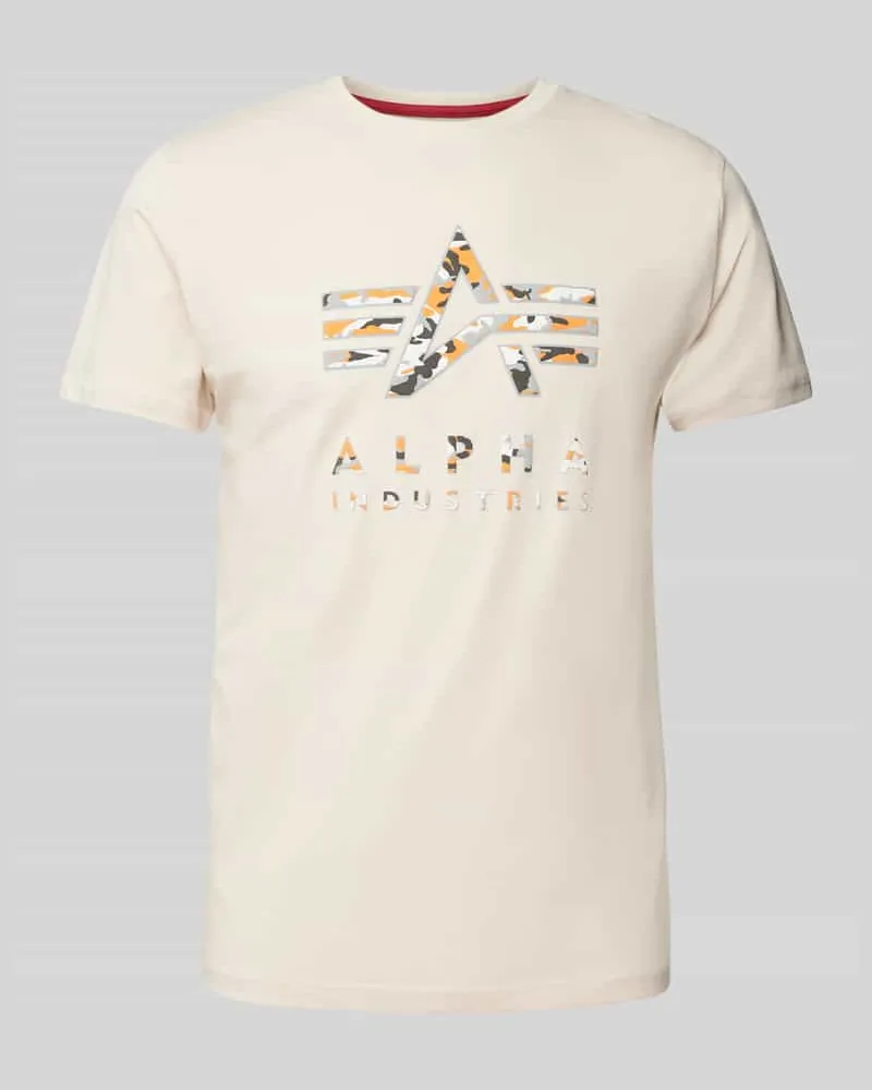 Alpha Industries T-Shirt mit Label-Print 