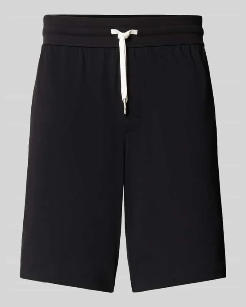 Tommy Hilfiger Regular Fit Lounge Shorts aus Baumwoll-Mix Black