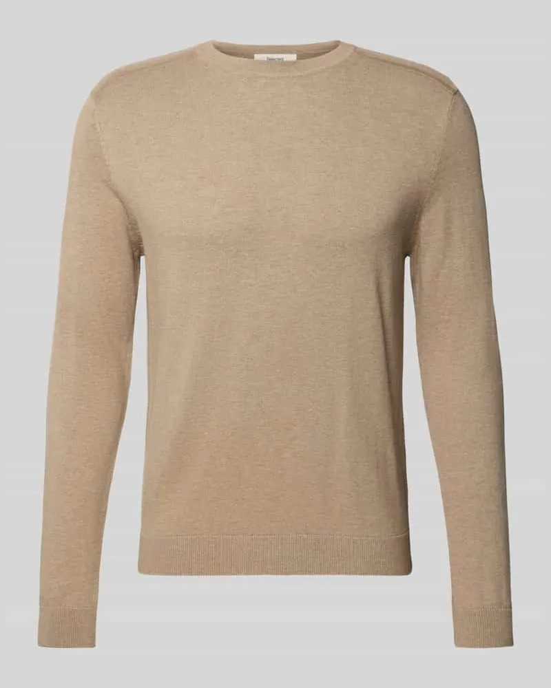Selected Homme Regular Fit Pullover aus reiner Baumwolle Modell 'BERG Taupe