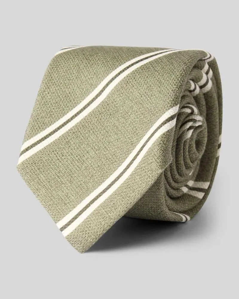 Gierre Milano Seidenkrawatte aus reiner Seide mit Logo-Patch Gruen