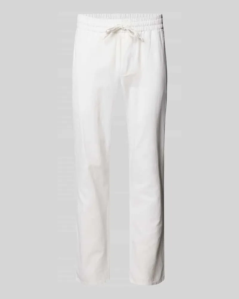 Only & Sons Cropped Stoffhose aus Leinen-Mix Modell 'LINUS 