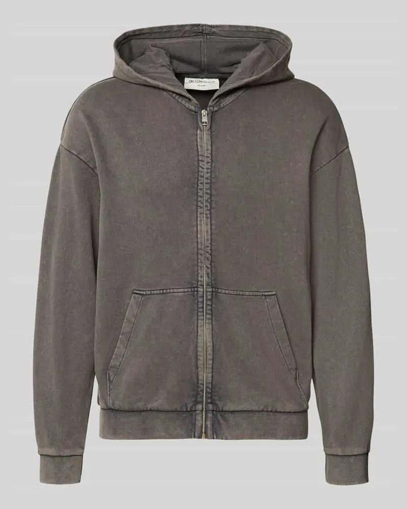 Tom Tailor Relaxed Fit Sweatjacke aus reiner Baumwolle Black