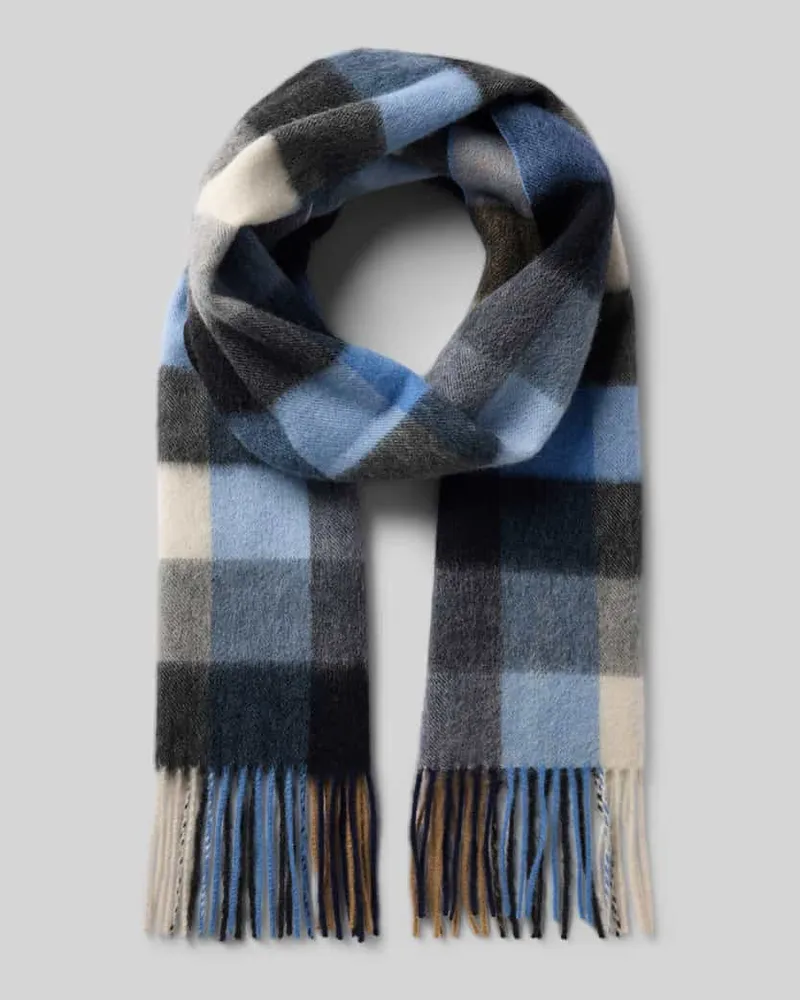 Ascot Wollschal mit Kaschmir-Anteil Bleu