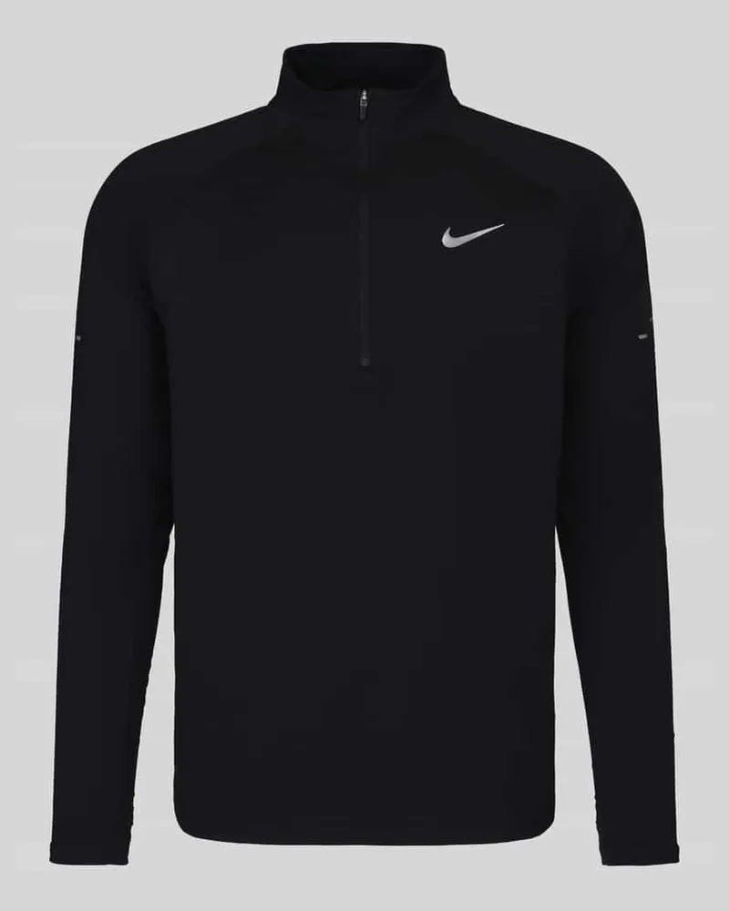 Nike Regular Fit Sport-Langarmshirt mit Troyer-Kragen Black
