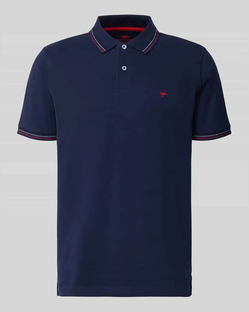 Fynch-Hatton Regular Fit Poloshirt mit Label-Stitching Marine
