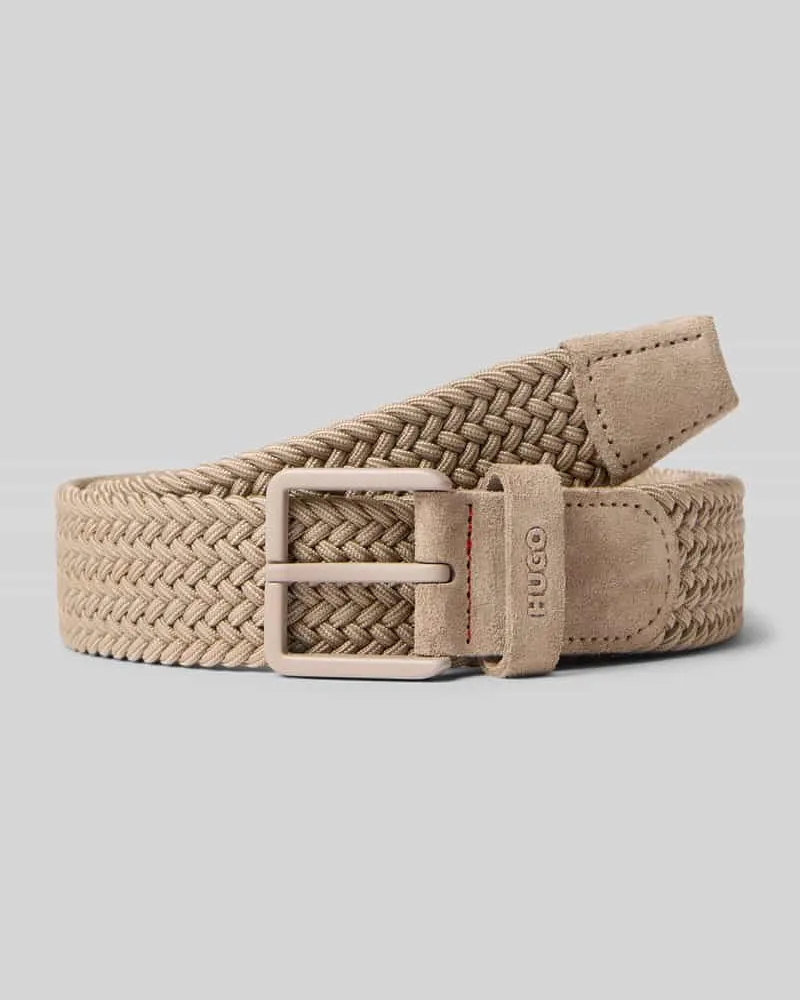 HUGO BOSS Gürtel mit Webmuster Modell 'GETHIN-WNE_SZ35 Beige
