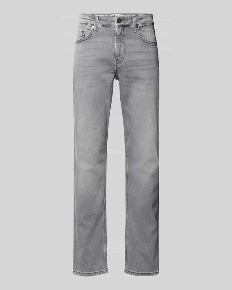 Only & Sons Regular Fit Straight Leg Jeans aus Baumwoll-Mix Modell 'WEFT Hellgrau