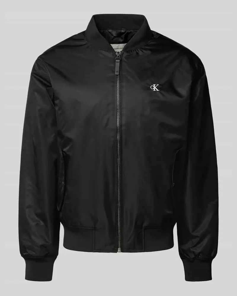 Calvin Klein Bomberjacke mit Label-Stitching Black
