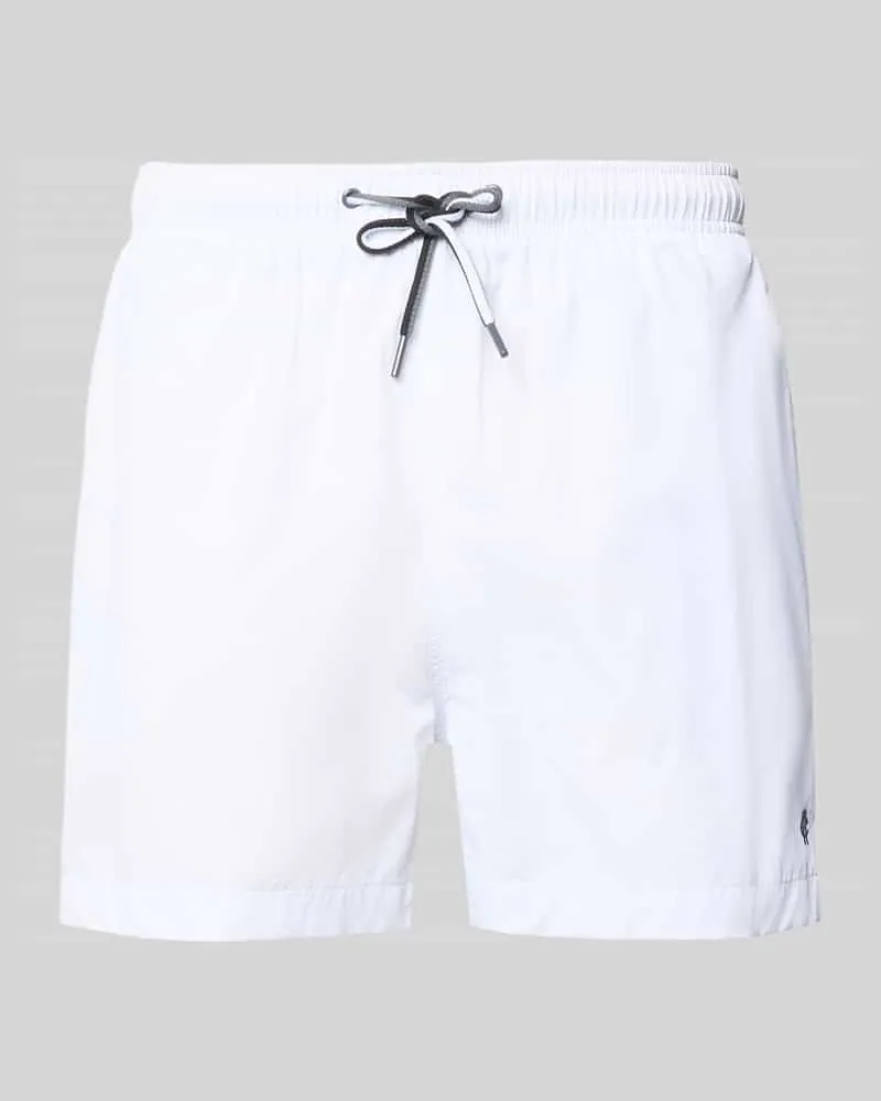 McNeal Badehose mit elastischem Bund und Tunnelzug Weiss