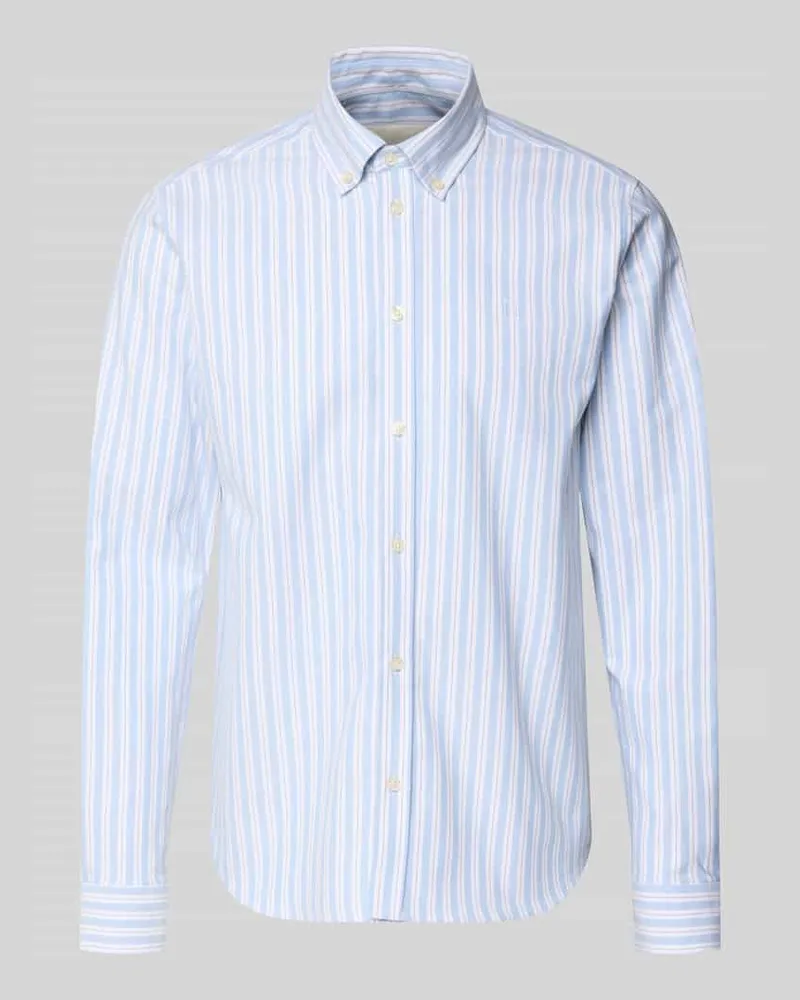 LES DEUX Regular Fit Freizeithemd mit Button-Down-Kragen Modell 'Konrad Hellblau