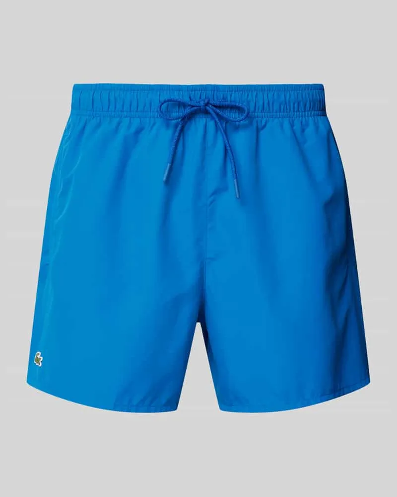 Lacoste Regular Fit Badeshorts mit Logo-Badge 