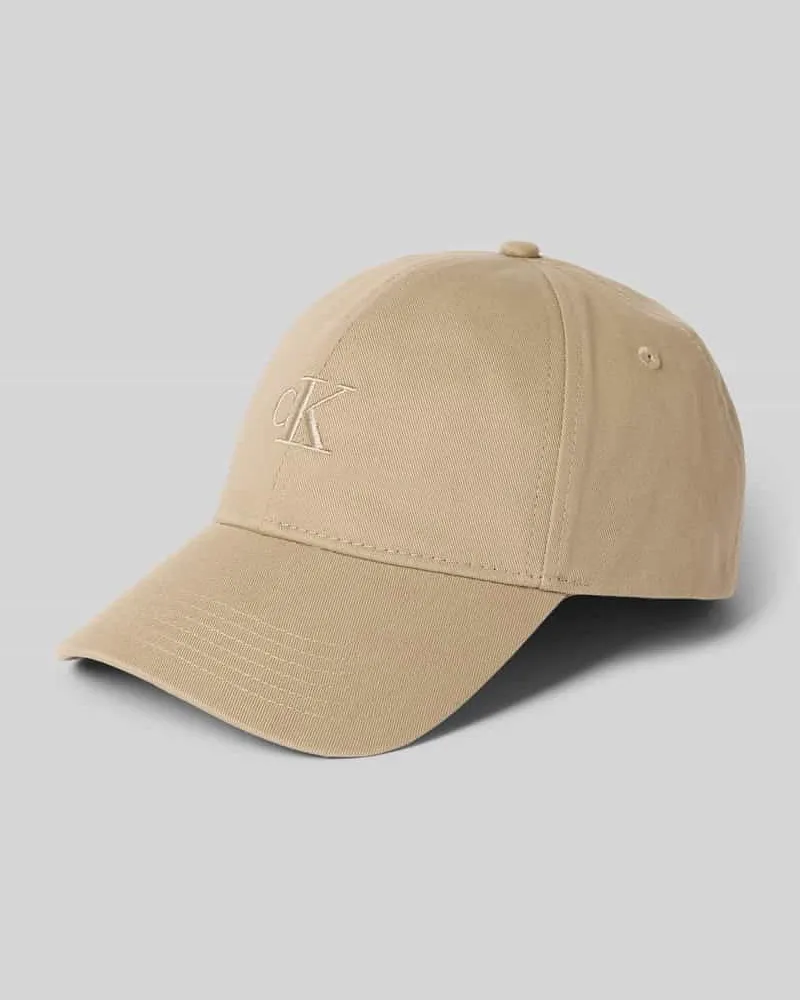 Calvin Klein Größenverstellbare Cap mit Label-Stitching Beige