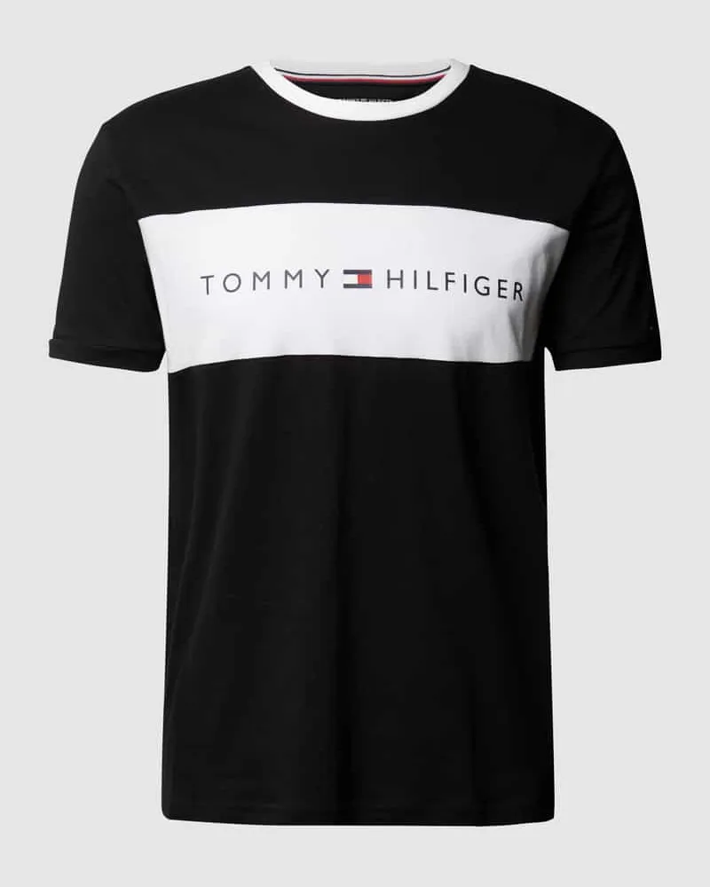 Tommy Hilfiger T-Shirt mit Label-Print Black