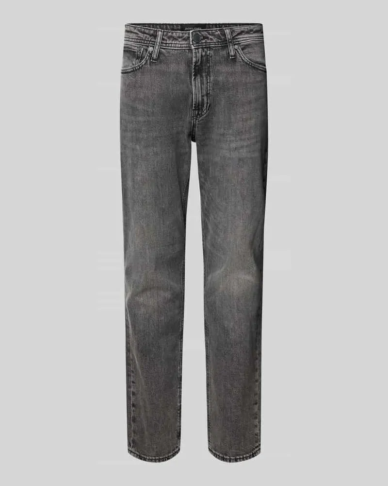 Jack & Jones Straight Fit Jeans im 5-Pocket-Design Modell 'CLARK 