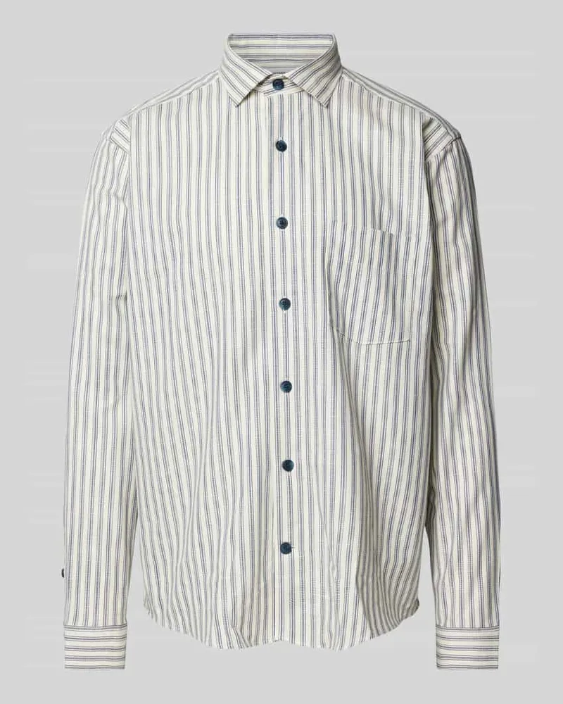 Lindbergh Oversized Fit Freizeithemd mit Brusttasche Beige