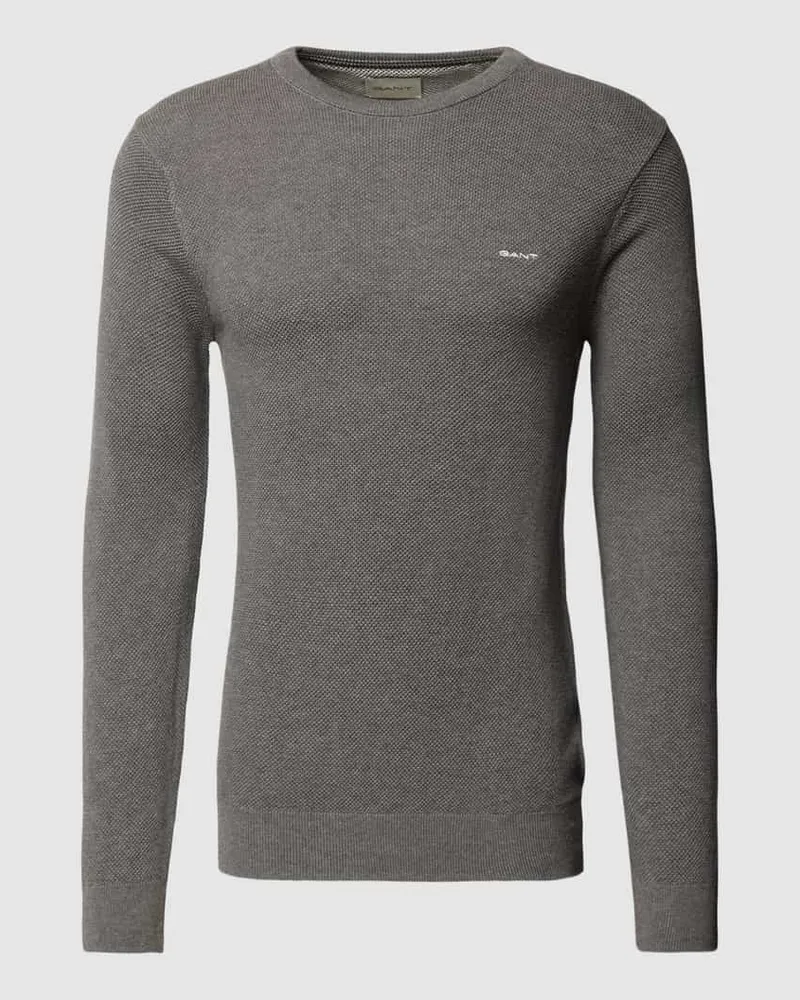 Gant Strickpullover mit Label-Stitching 