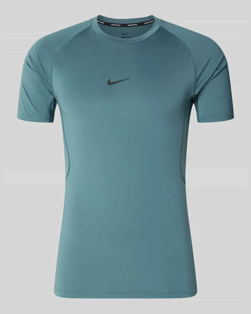Nike T-Shirt mit Logo-Print und Rundhalsausschnitt Petrol