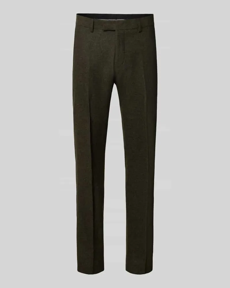 Tiger of Sweden Slim Fit Hose aus Woll-Mix mit Baumwoll-Anteil Modell 'Tenuta Dunkelgruen