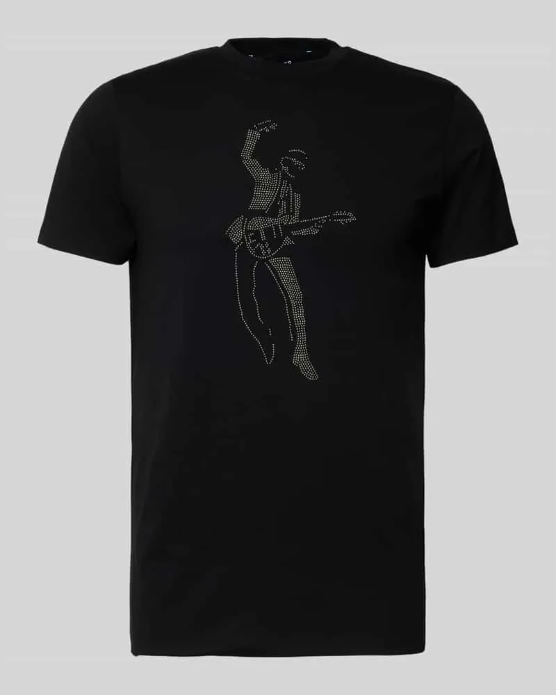 Karl Lagerfeld T-Shirt mit Strasssteinbesatz 