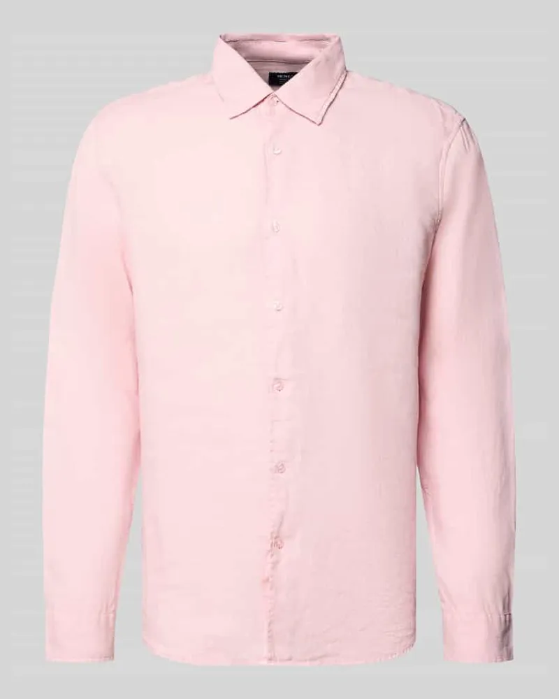 McNeal Leinenhemd mit Kentkragen Rose