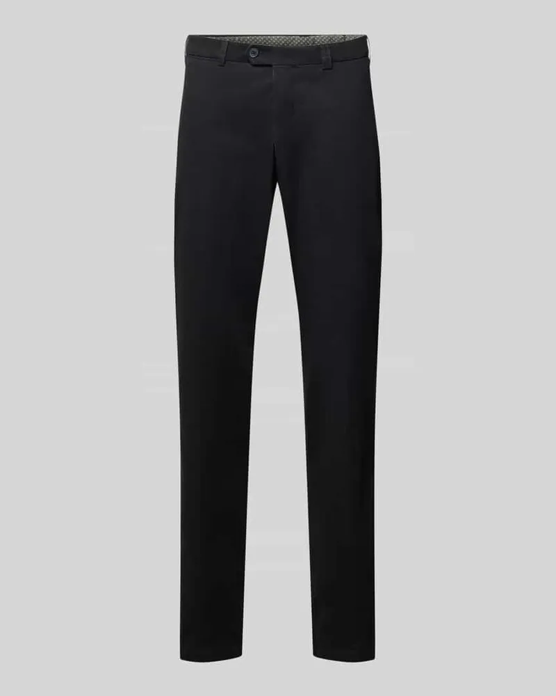 Hiltl Regular Fit Chino aus Baumwoll-Mix Modell 'PEAKER Black