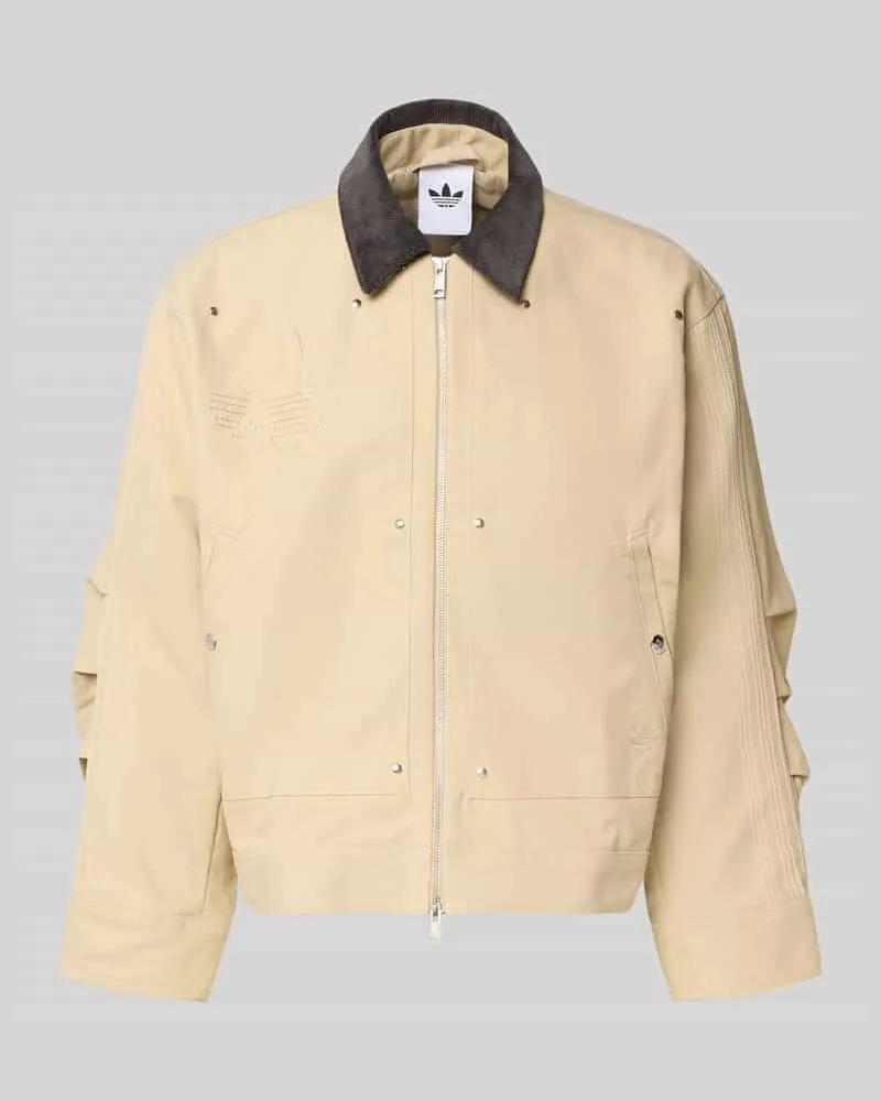 adidas Regular Fit Jeansjacke aus reiner Baumwolle Beige