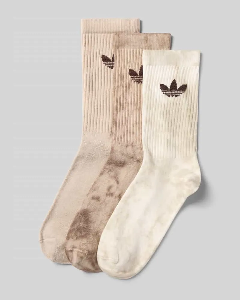 adidas Socken aus Baumwoll-Mix im 3er-Pack Hellbraun