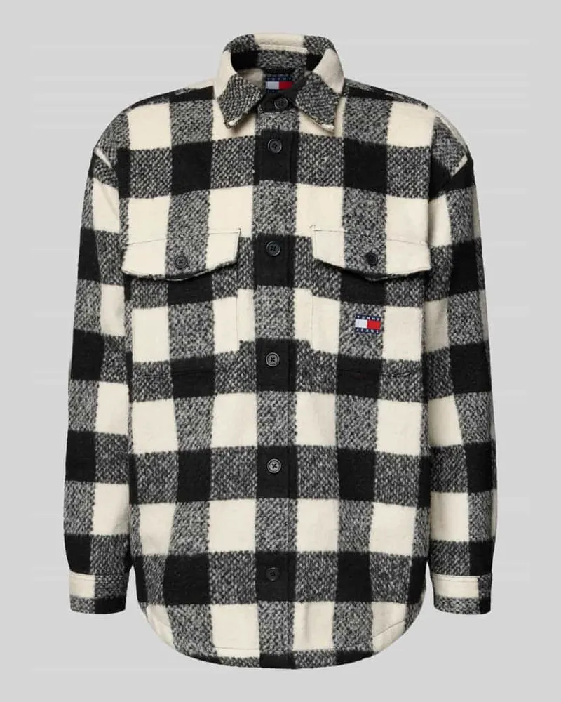 Tommy Hilfiger Regular Fit Hemdjacke mit Karomuster Black