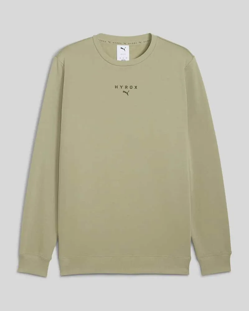 Puma Regular Fit Sweatshirt aus Baumwoll-Mix - PUMA x HYROX Hellgruen