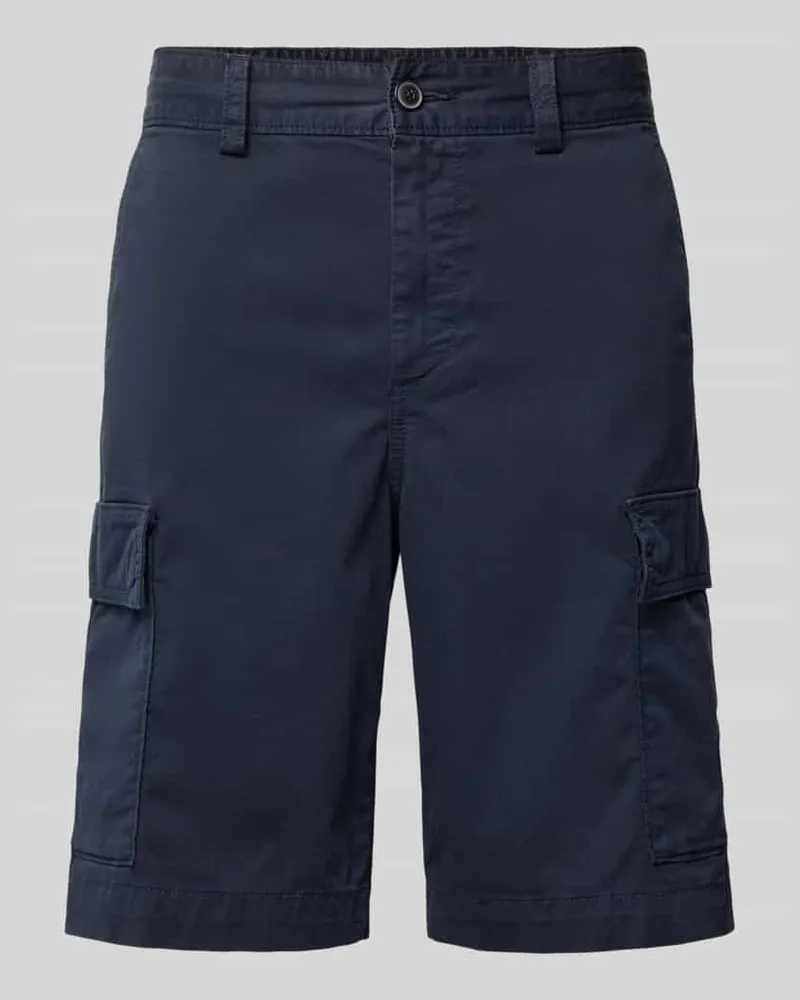 HUGO BOSS Relaxed Fit Cargoshorts aus Baumwoll-Mix Modell 'SISLA Marine