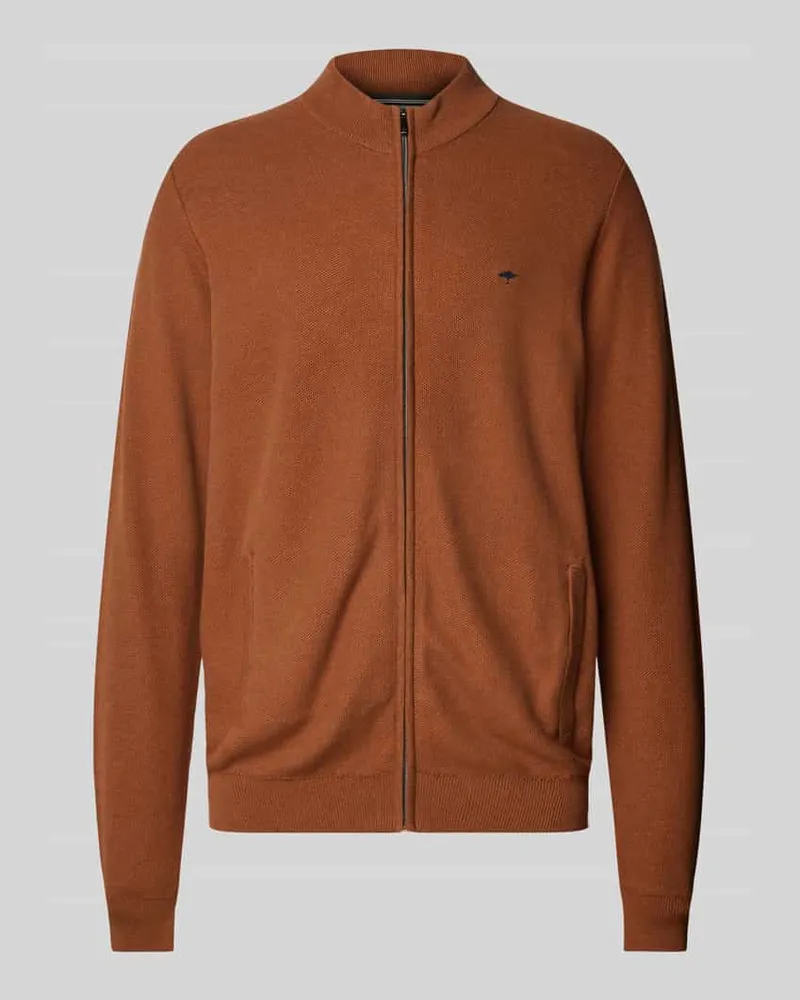 Fynch-Hatton Regular Fit Strickjacke mit Reißverschluss 