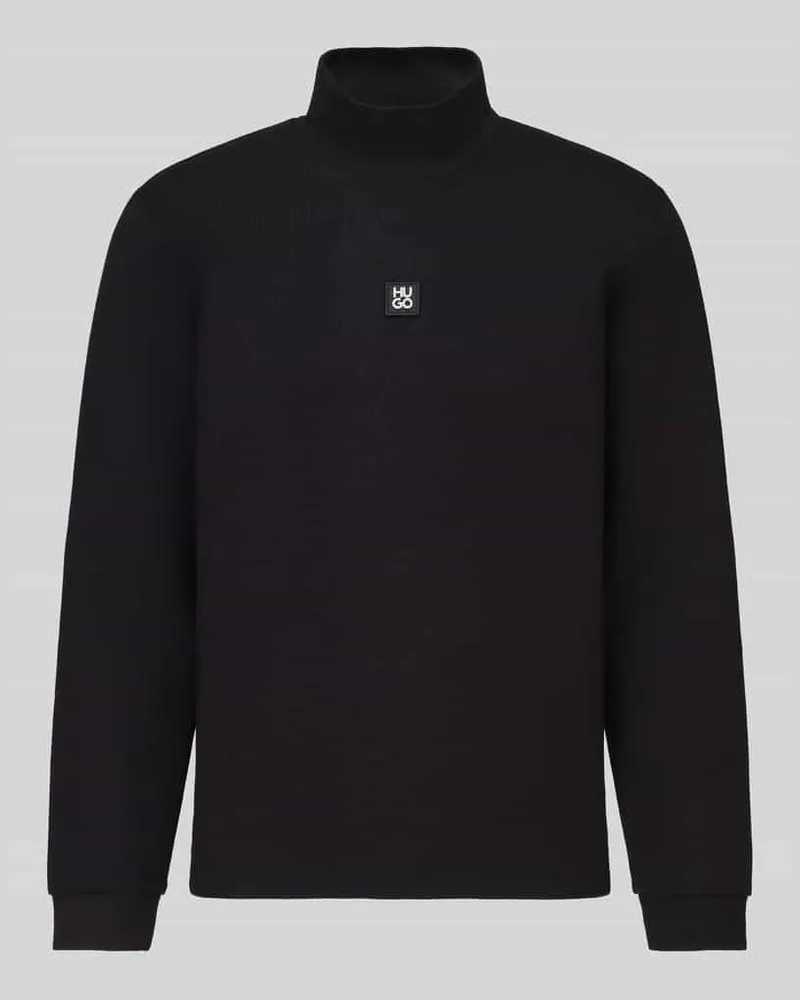HUGO BOSS Sweatshirt mit Logo-Patch Modell 'Derytur Black