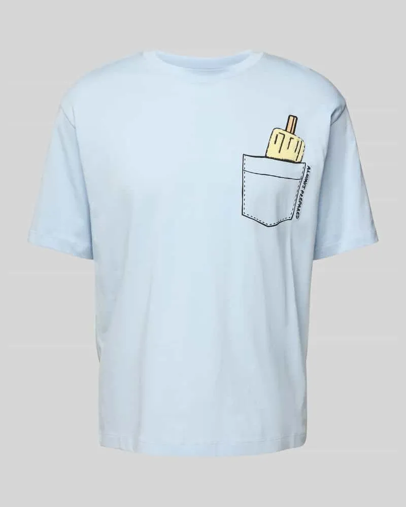 McNeal Loose Fit T-Shirt mit Rundhalsausschnitt Hellblau