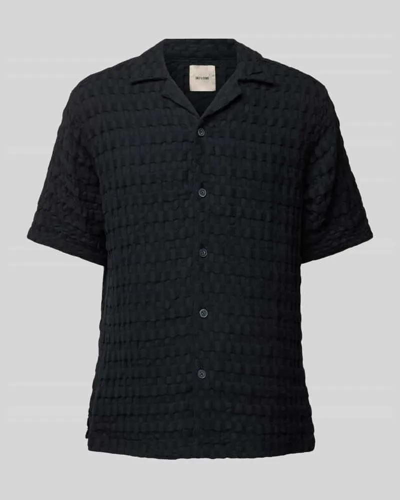 Only & Sons Freizeithemd mit Knopfleiste Modell 'BRADDOCK Black