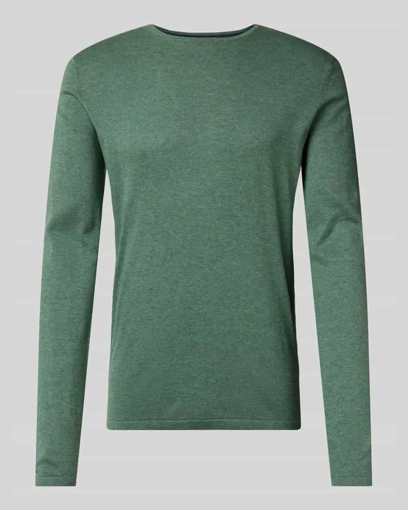 Christian Berg Strickpullover mit Rundhalsausschnitt Gruen