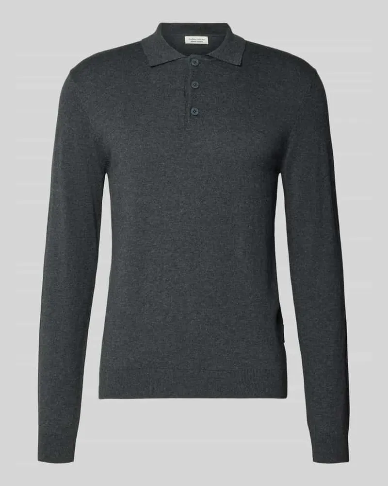 Casual Friday Strickpullover mit Polokragen Modell 'FRODE Dunkelgrau