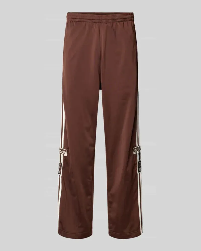 adidas Wide Fit Jogginghose mit Logo-Stitching Modell 'Adibreak Dunkelbraun
