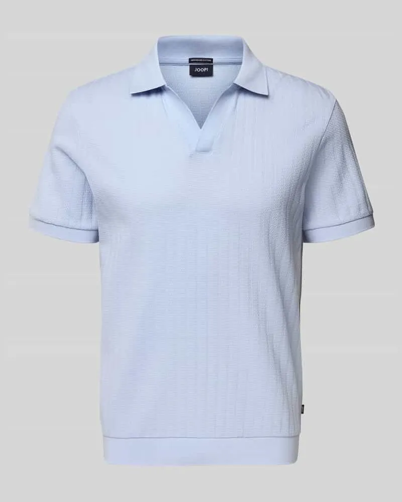 JOOP! Regular Fit Poloshirt mit V-Ausschnitt Modell 'Baronito Hellblau