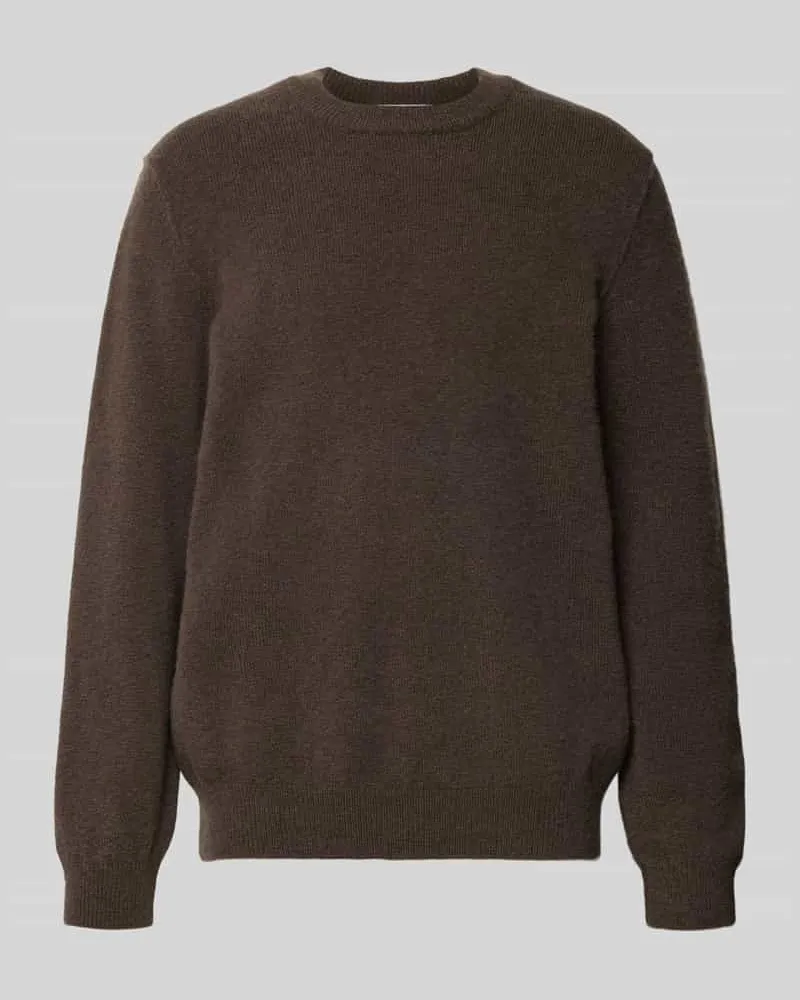 Marc O'Polo Regular Fit Pullover aus Schurwoll-Mix Schoko